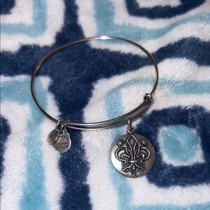 Alex And Ani Fleur De Lis Charm Bracelet